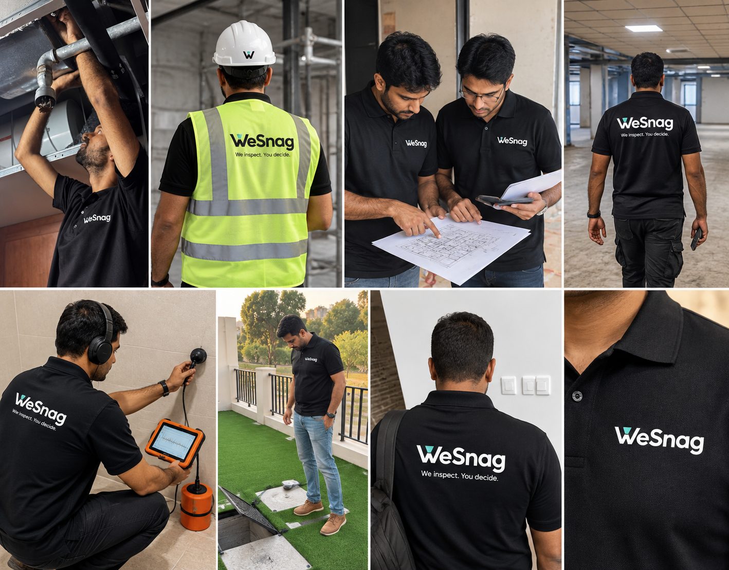 On site, inspecting systems, finishes and services